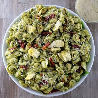 Tortellini with Pesto Salad Bowl